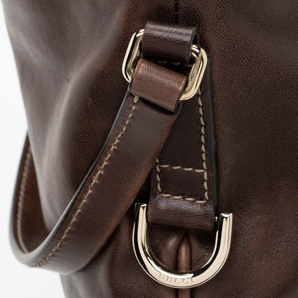 Gucci Leather Britt Medium Hobo