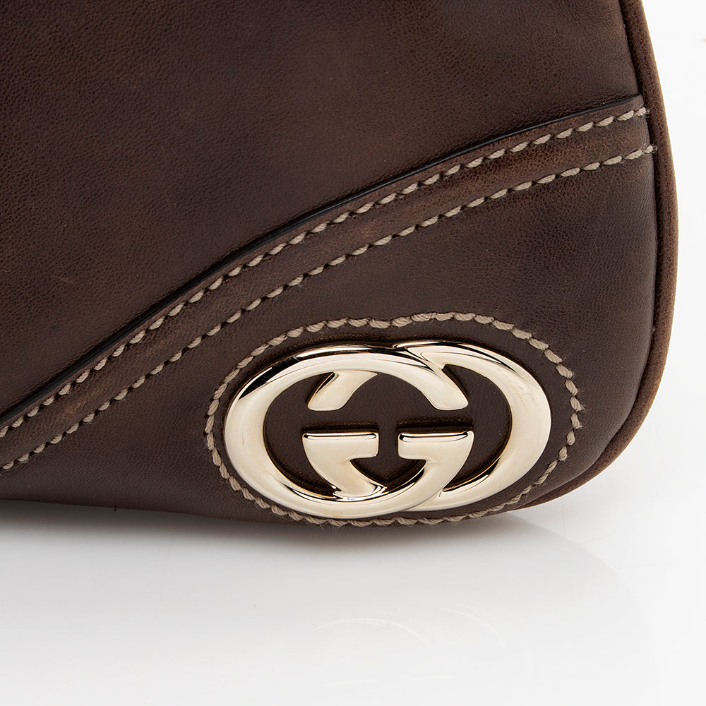 Gucci Leather Britt Medium Hobo