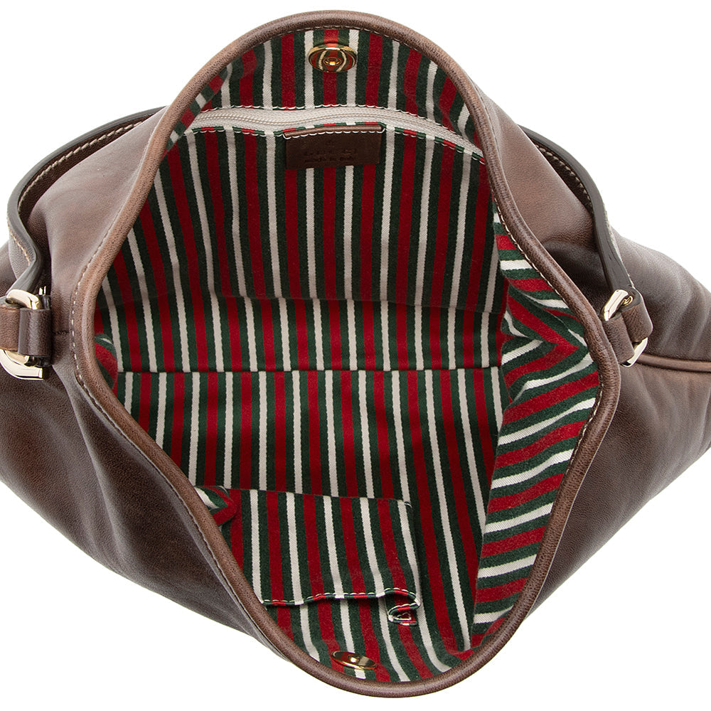 Gucci Leather Britt Medium Hobo