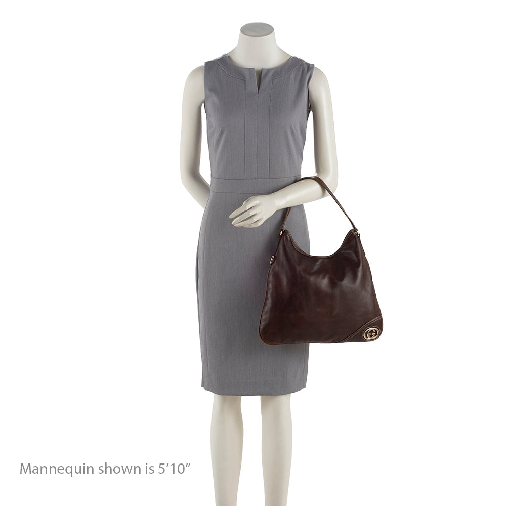 Gucci Leather Britt Medium Hobo
