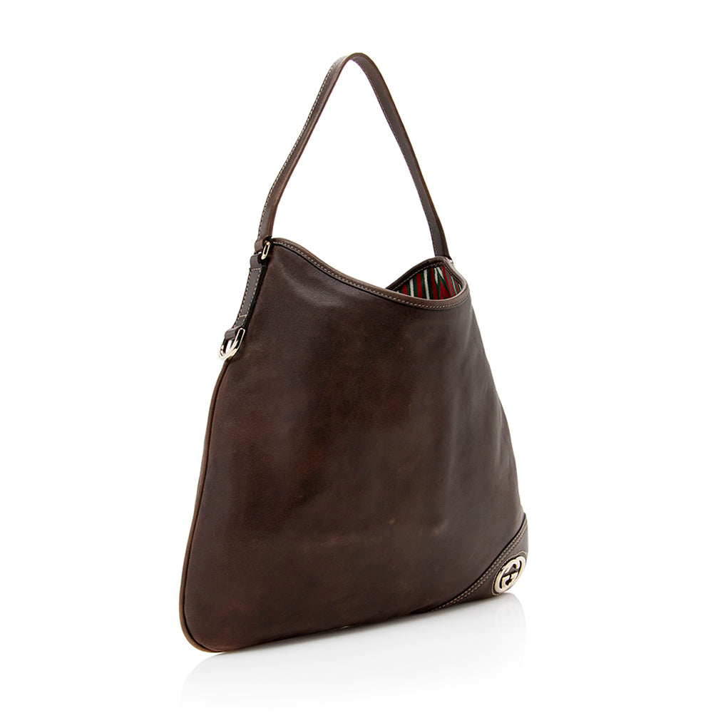 Gucci Leather Britt Medium Hobo