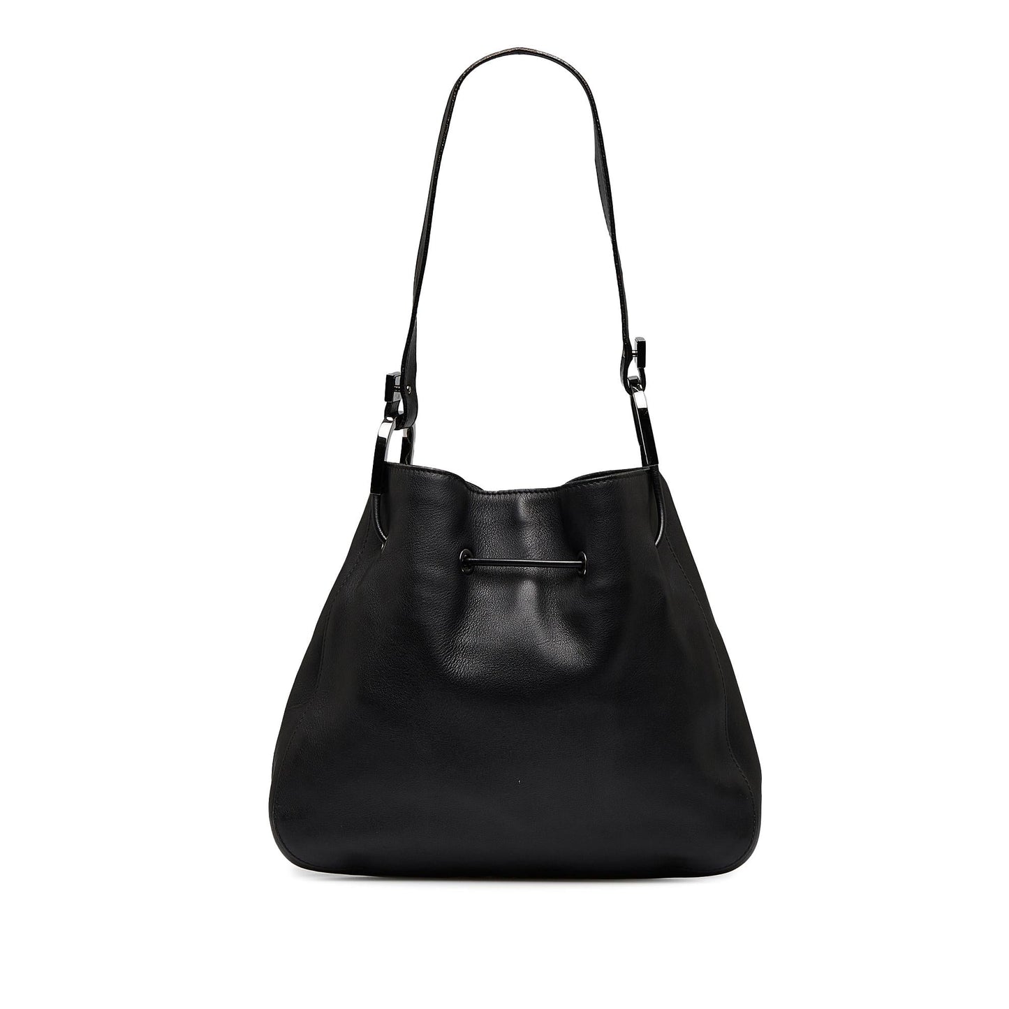 Gucci Leather Drawstring Shoulder Bag (SHG-RSAtpw)