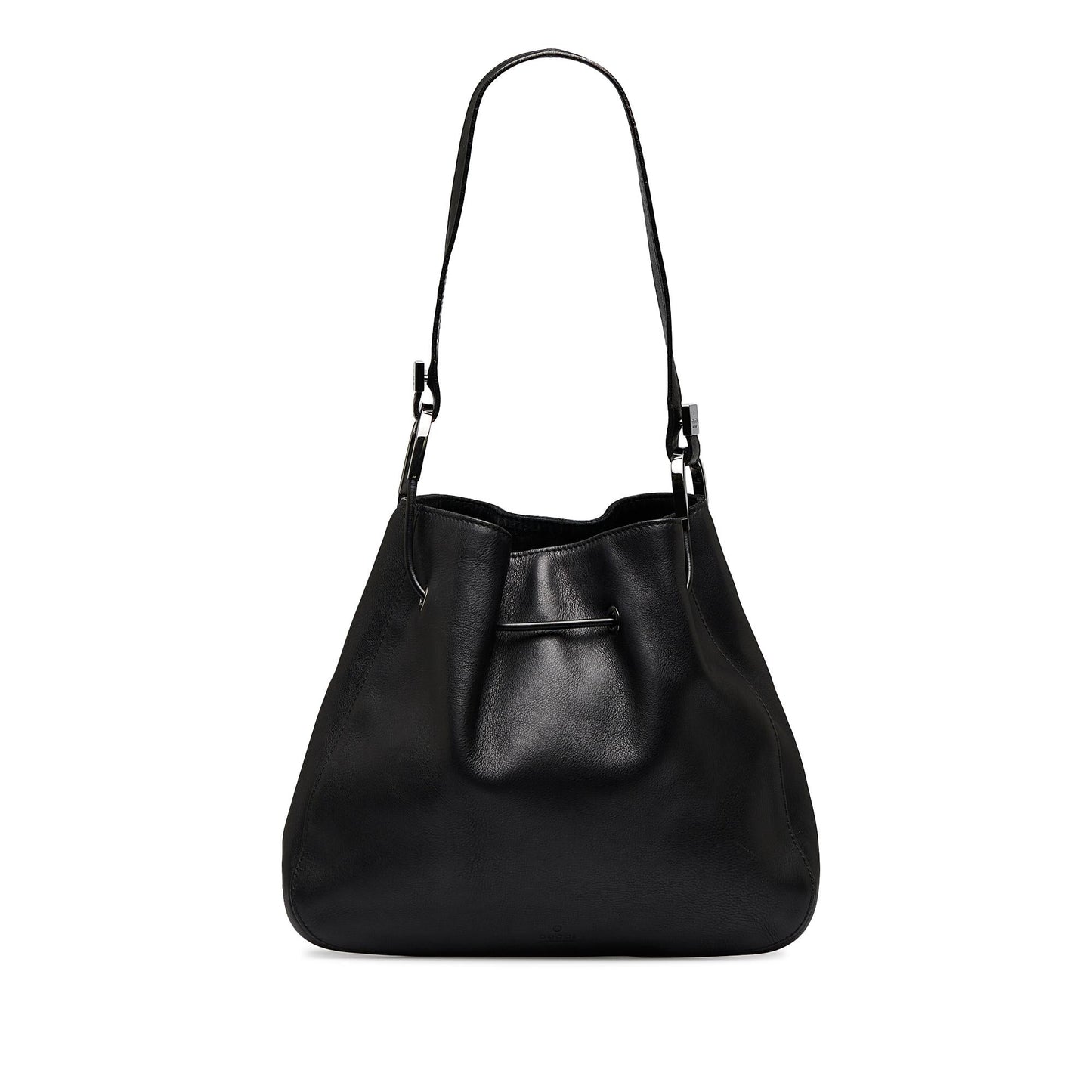 Gucci Leather Drawstring Shoulder Bag (SHG-RSAtpw)