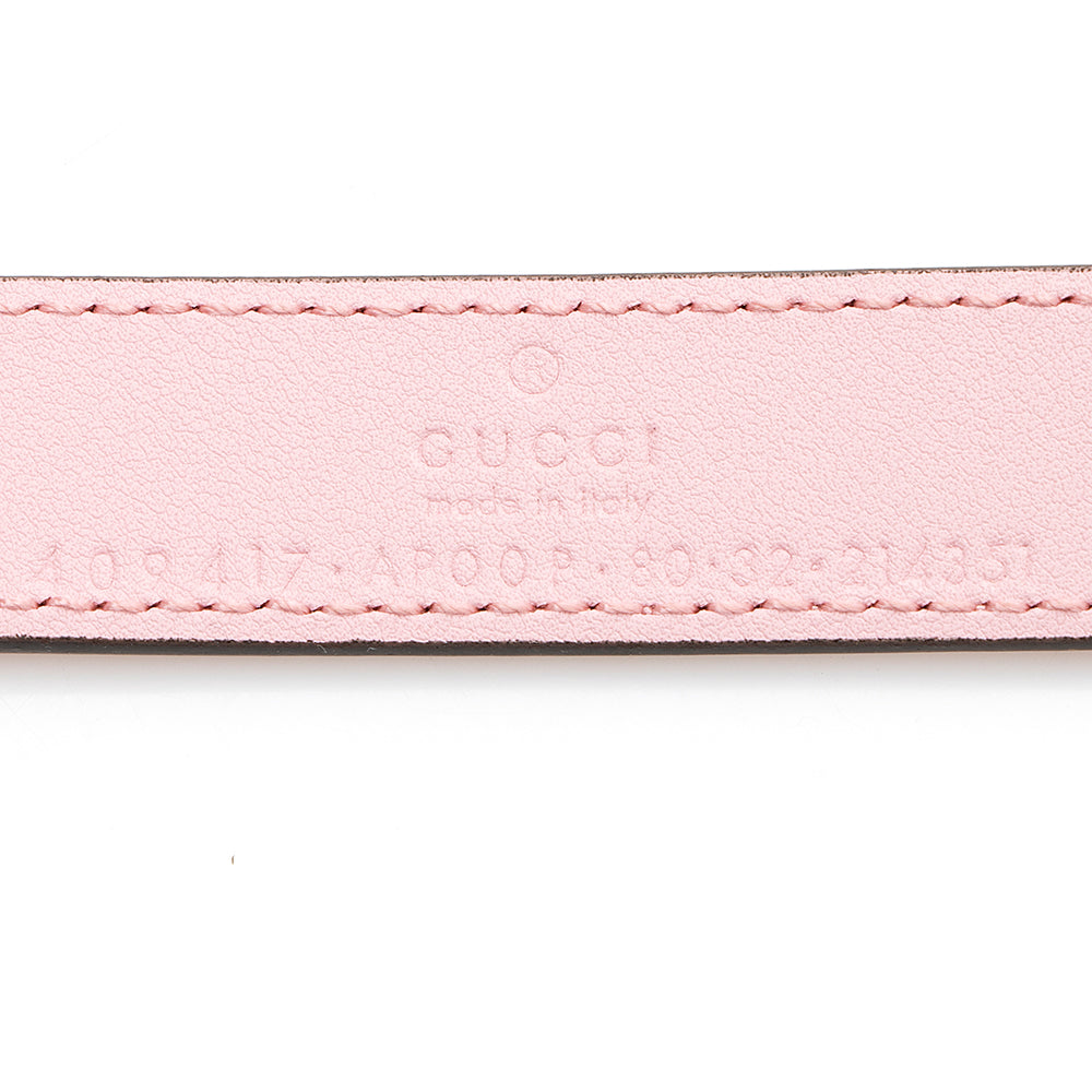 Gucci Leather GG Marmont Slim Belt - Size 32 / 80