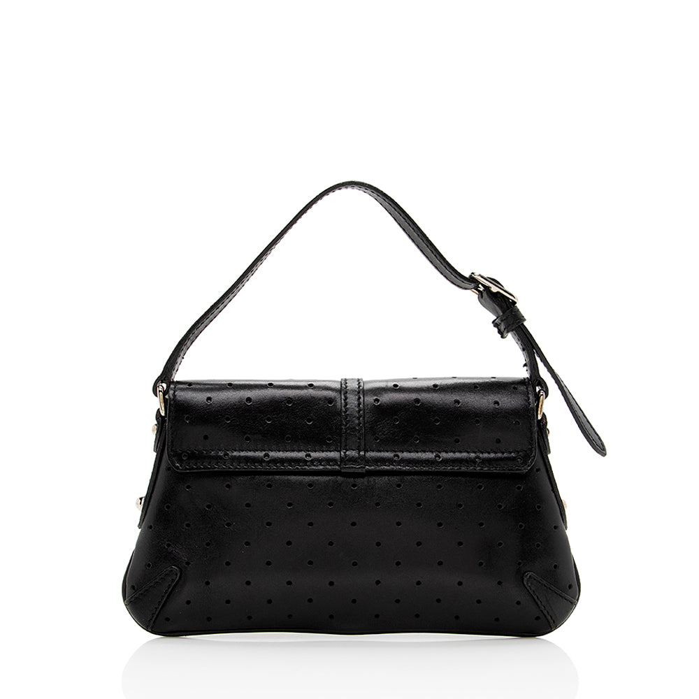 Gucci Leather Perforated Reins Pochette
