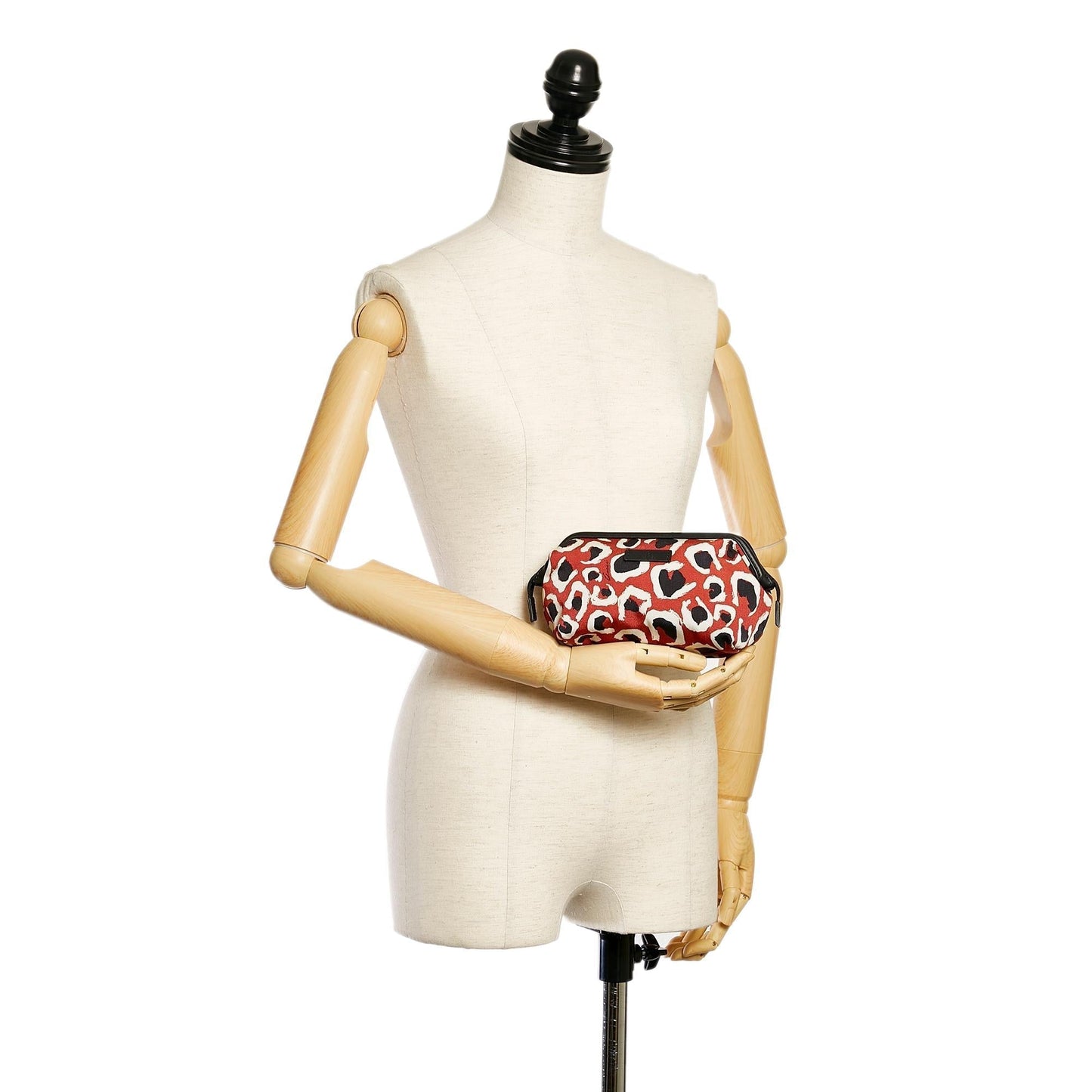 Gucci Leopard Printed Nylon Pouch