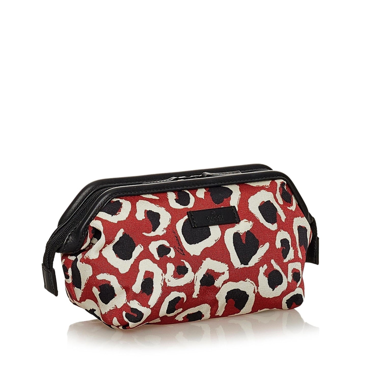 Gucci Leopard Printed Nylon Pouch