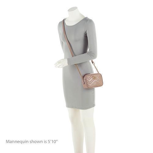 Gucci Matelasse Leather GG Marmont Mini Bag (SHF-mxqNer)