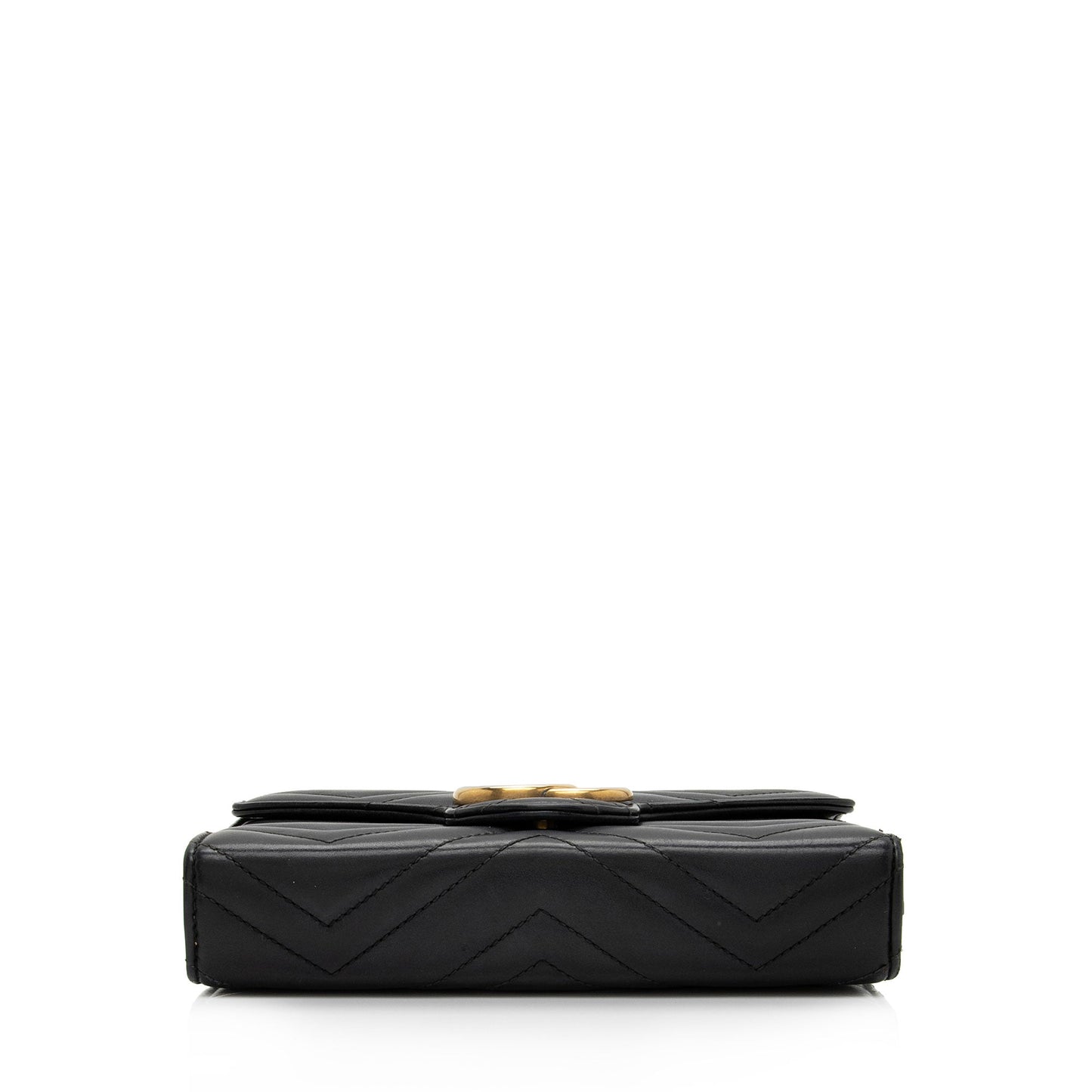 Gucci Matelasse Leather GG Marmont Mini Chain Shoulder Bag (SHF-KHf4XN)