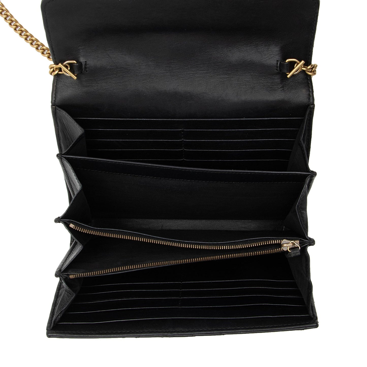 Gucci Matelasse Leather GG Marmont Mini Chain Shoulder Bag (SHF-KHf4XN)