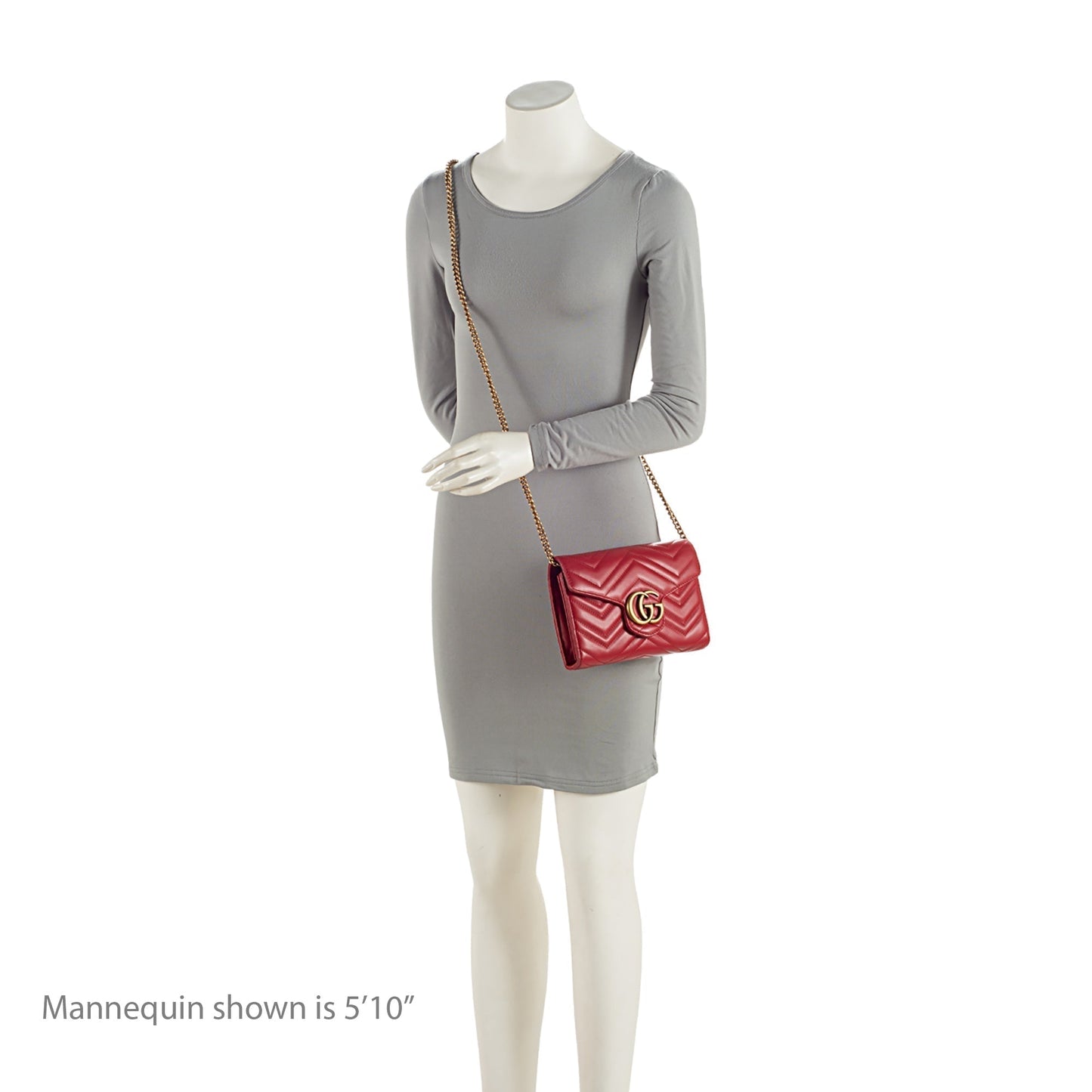 Gucci Matelasse Leather GG Marmont Mini Wallet on Chain Bag (SHF-2R5i8G)