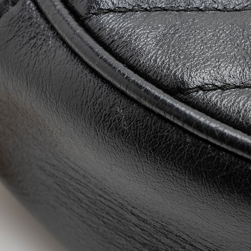 Gucci Matelasse Leather GG Marmont Round Mini Shoulder Bag