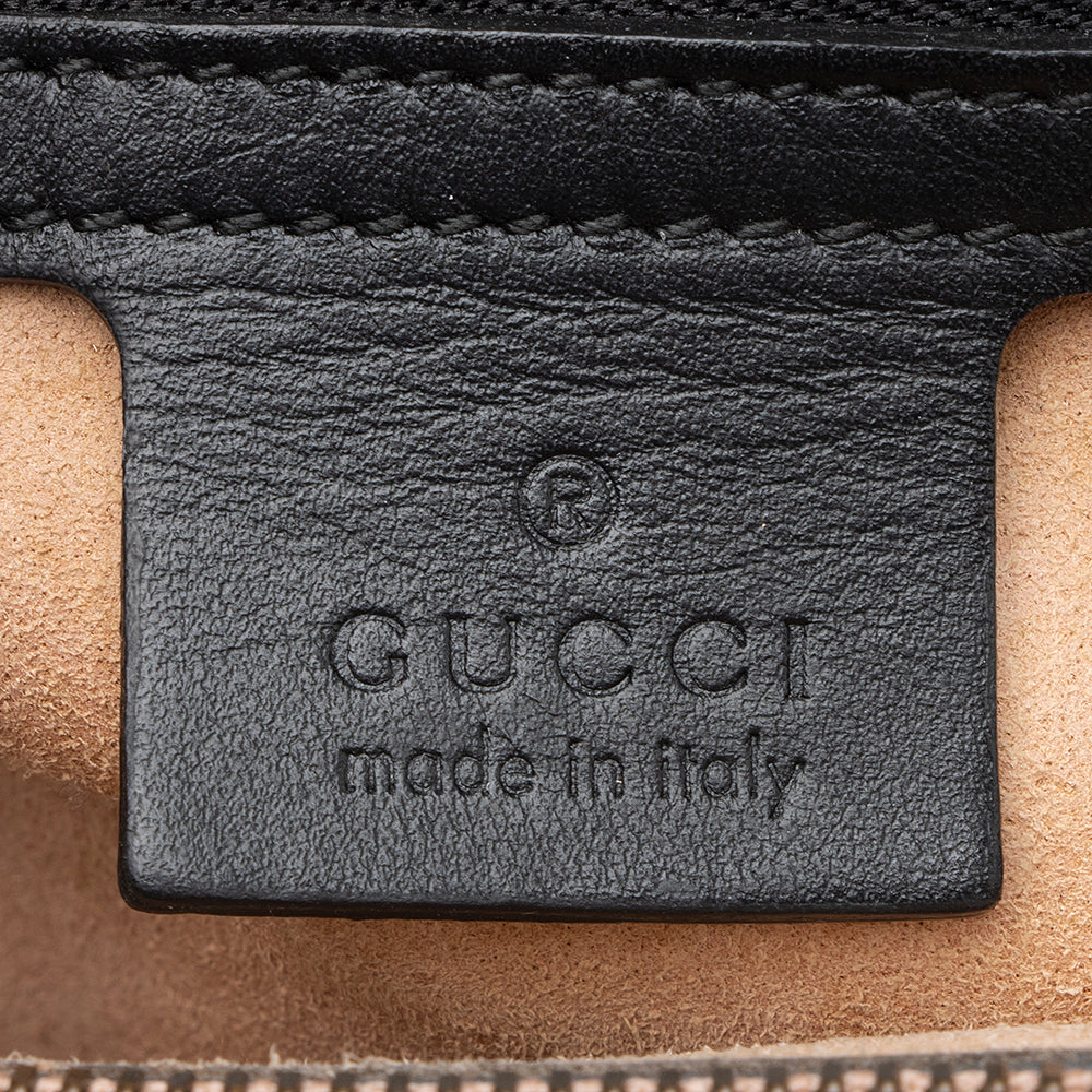 Gucci Matelasse Leather GG Marmont Top Handle Small Satchel