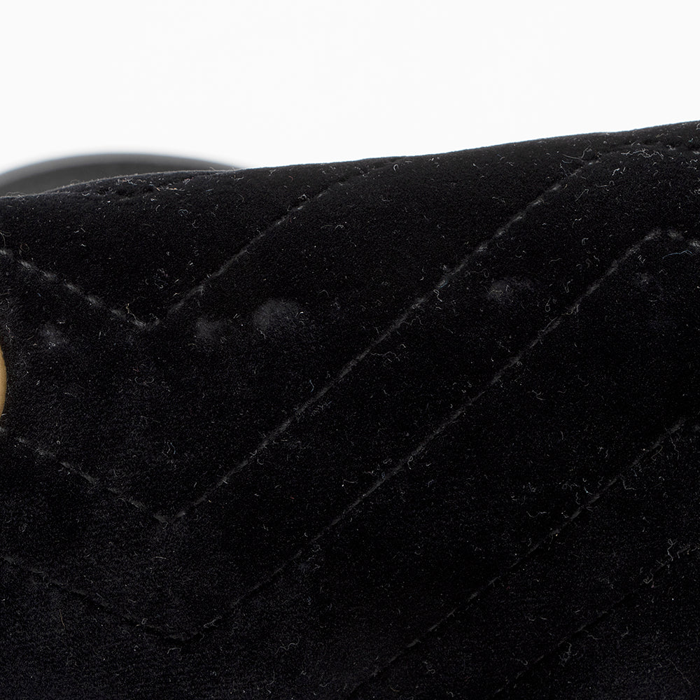 Gucci Matelasse Velvet GG Marmont Small Shoulder Bag