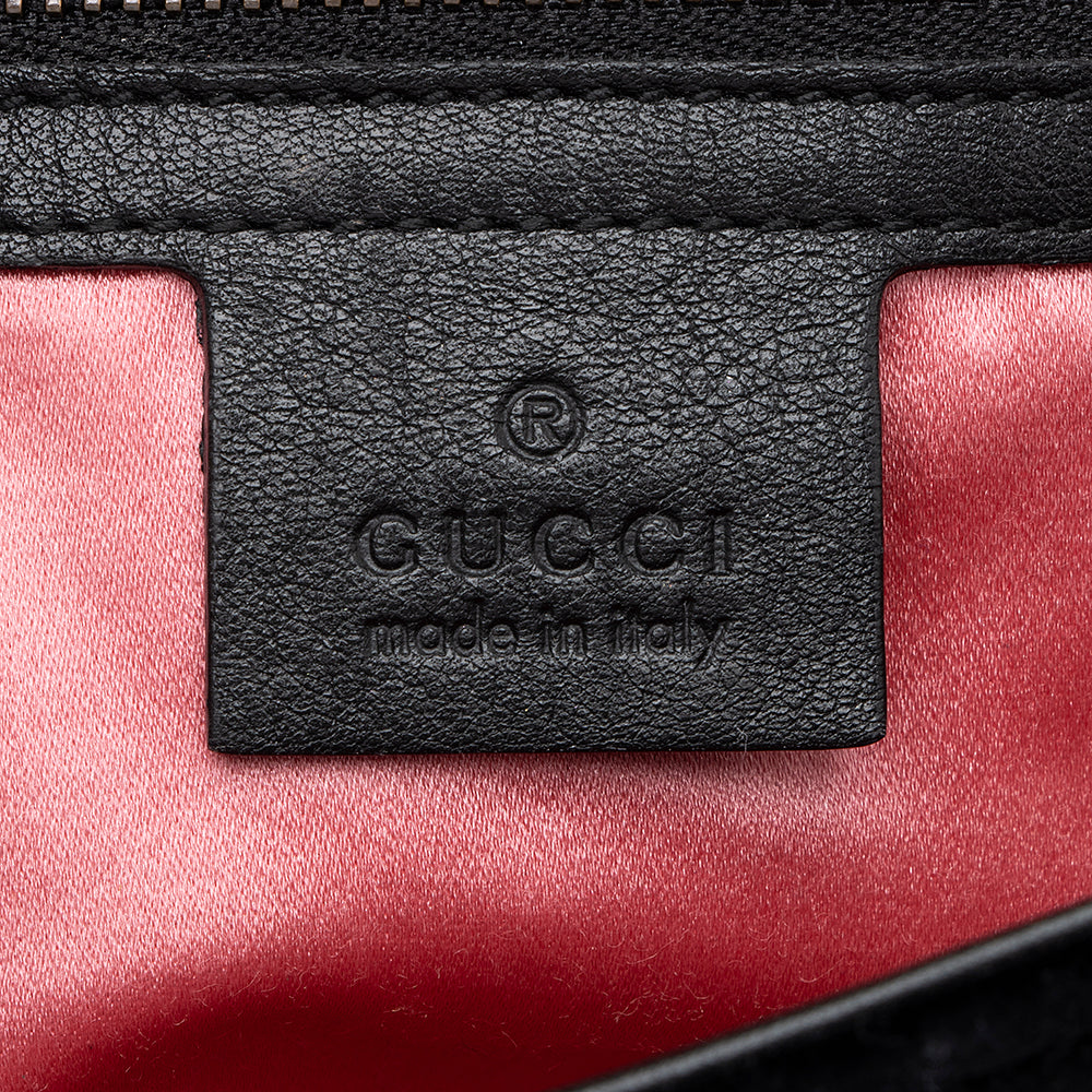 Gucci Matelasse Velvet GG Marmont Small Shoulder Bag