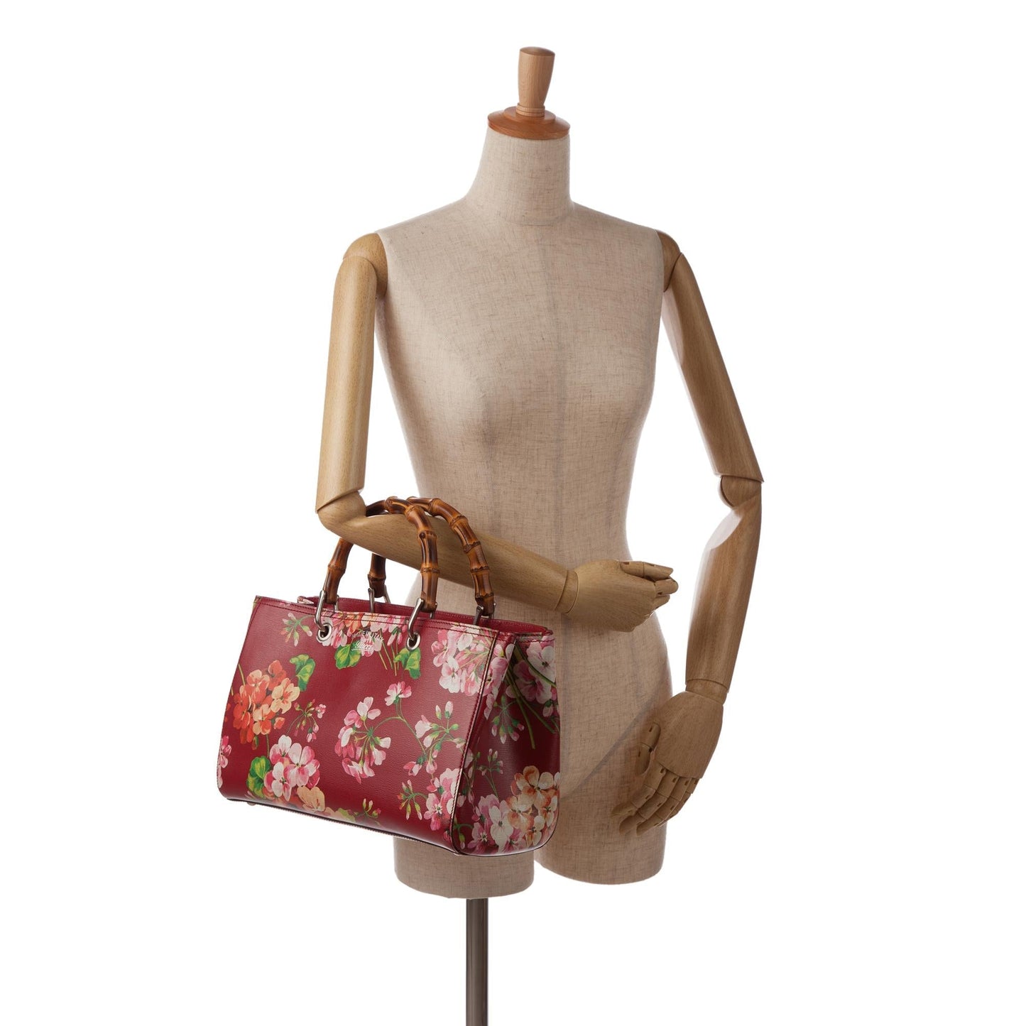Gucci Medium Blooms Bamboo Shopper (SHG-iYBrtB)