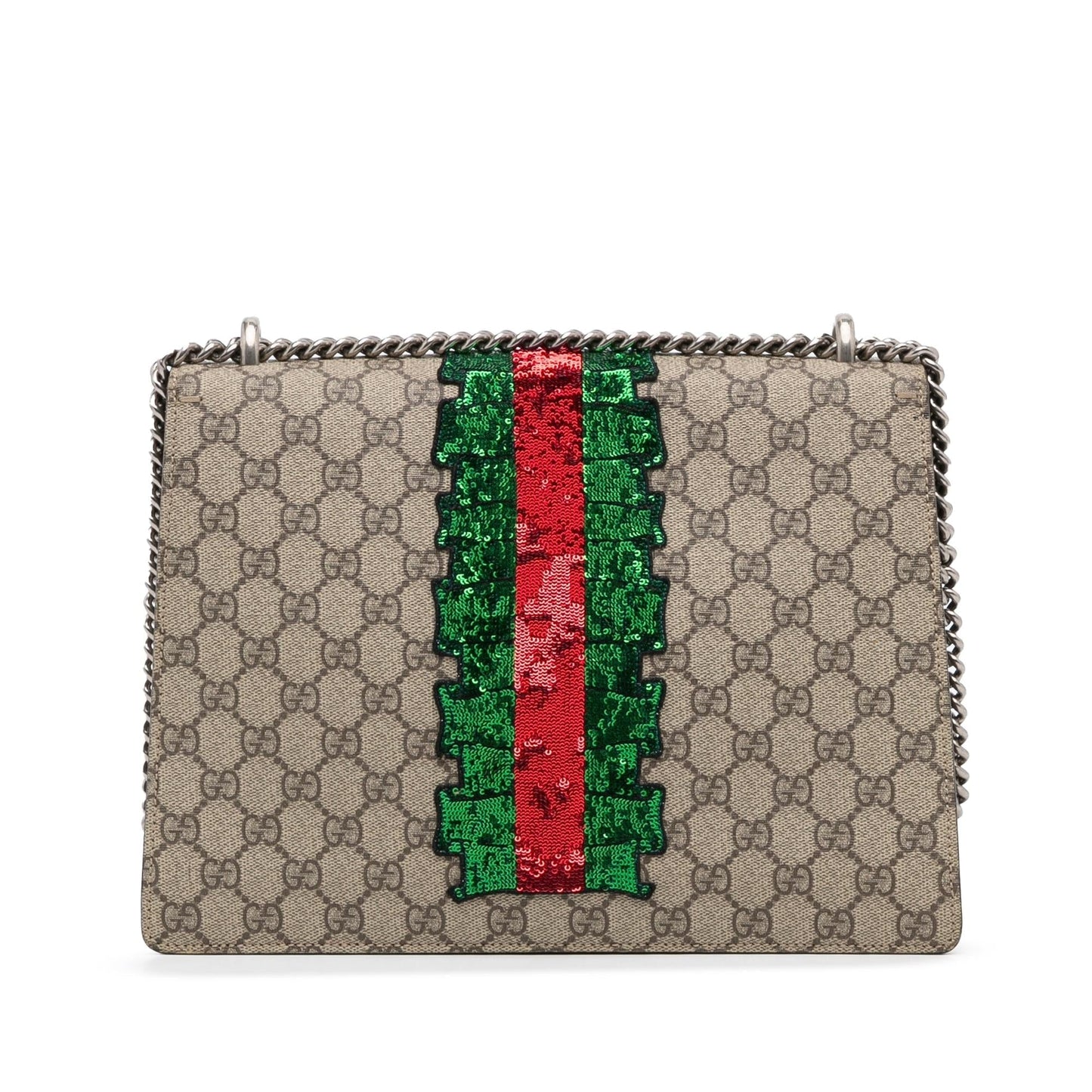 Gucci Medium Embellished GG Supreme Dionysus Shoulder Bag (SHG-lkC3tu)
