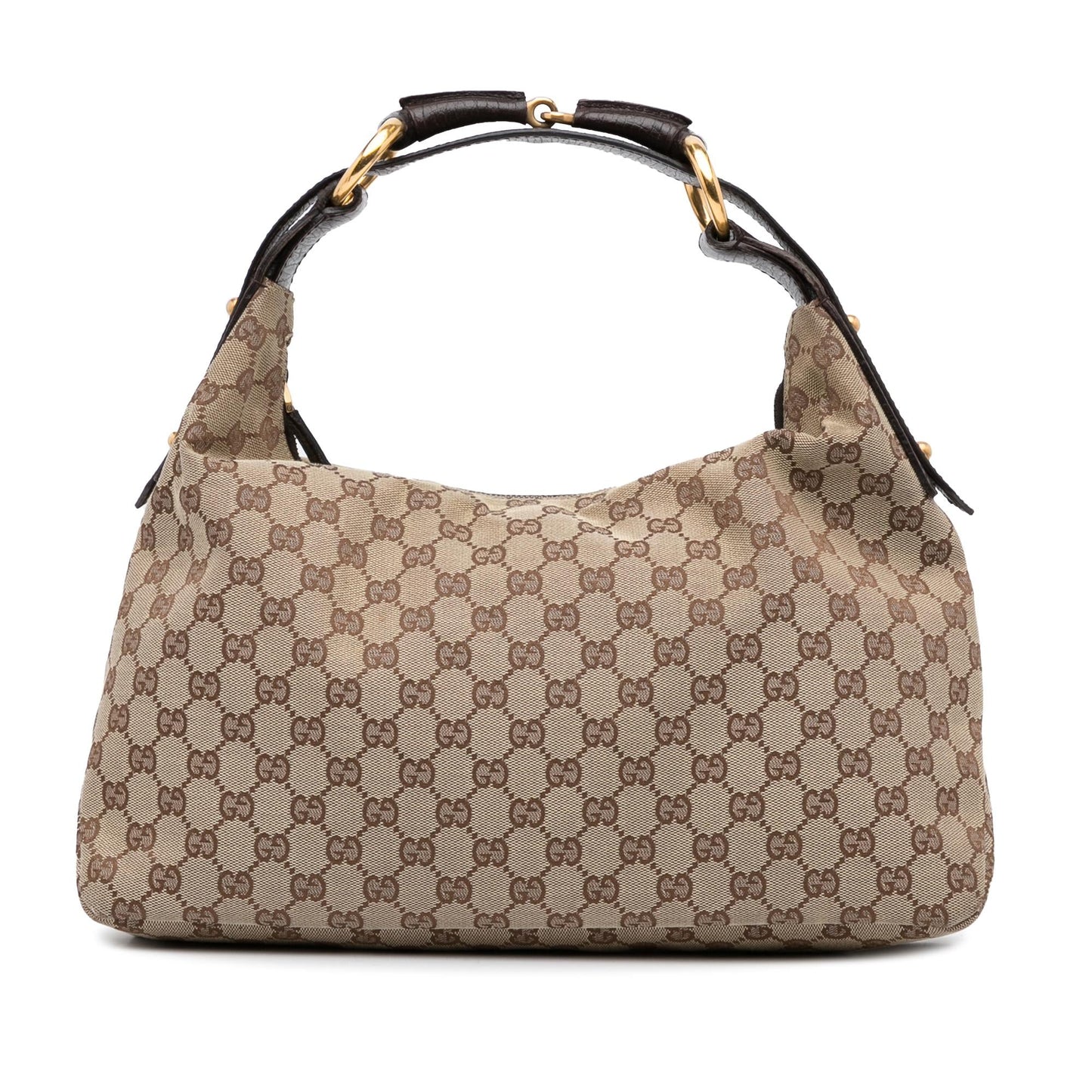 Gucci Medium GG Canvas Horsebit Hobo (SHG-EgWdH2)