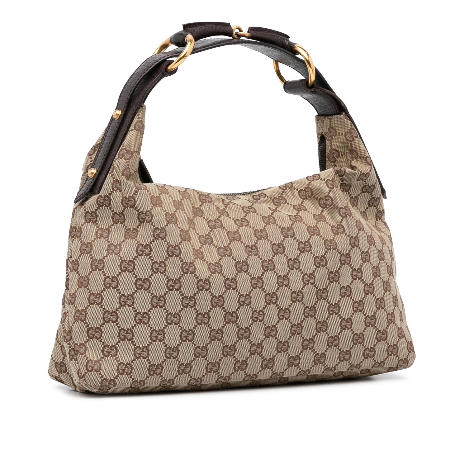 Gucci Medium GG Canvas Horsebit Hobo (SHG-EgWdH2)