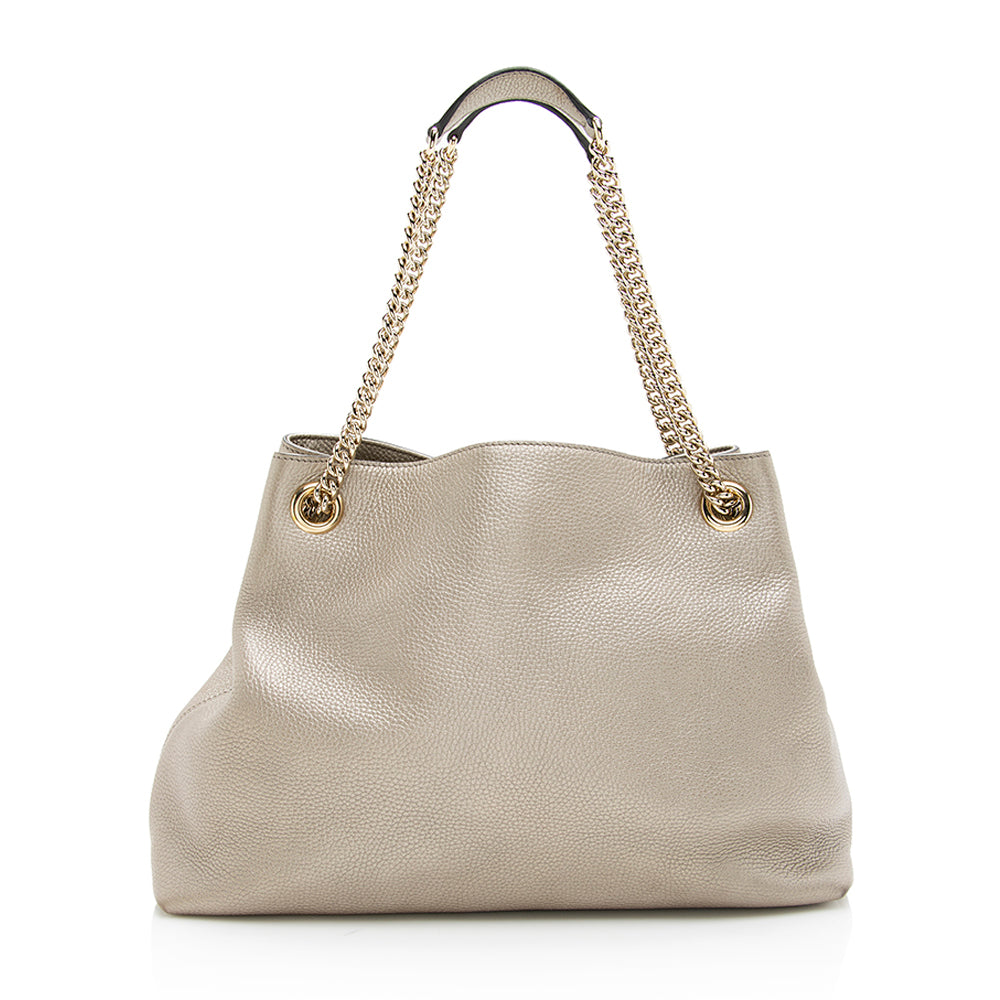 Gucci Metallic Leather Soho Medium Shoulder Bag