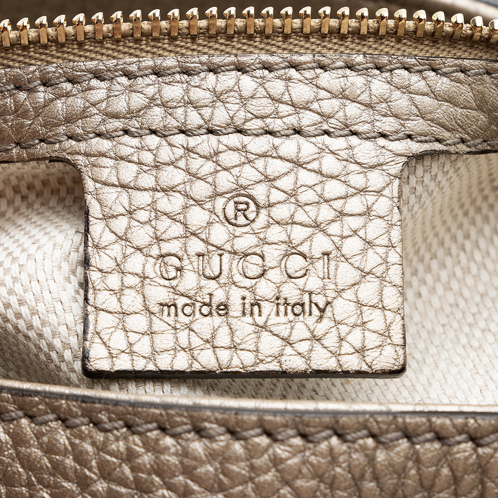 Gucci Metallic Leather Soho Medium Shoulder Bag