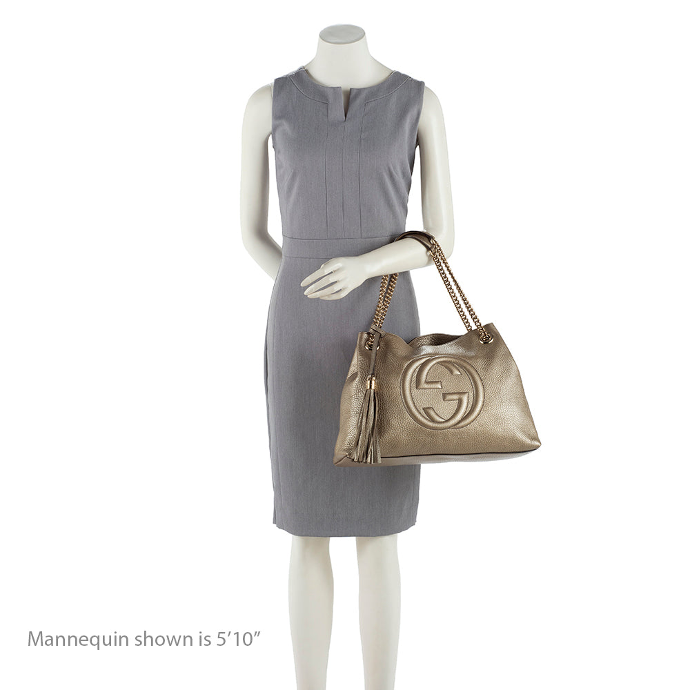 Gucci Metallic Leather Soho Medium Shoulder Bag