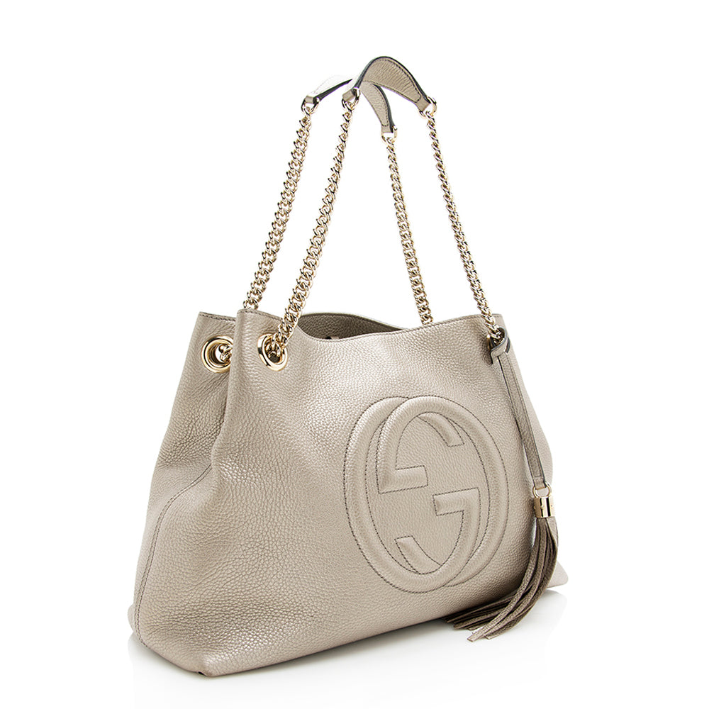 Gucci Metallic Leather Soho Medium Shoulder Bag