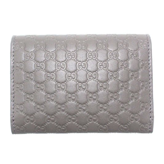 Gucci Microguccissima Leather Card Holder Wallet in Gray