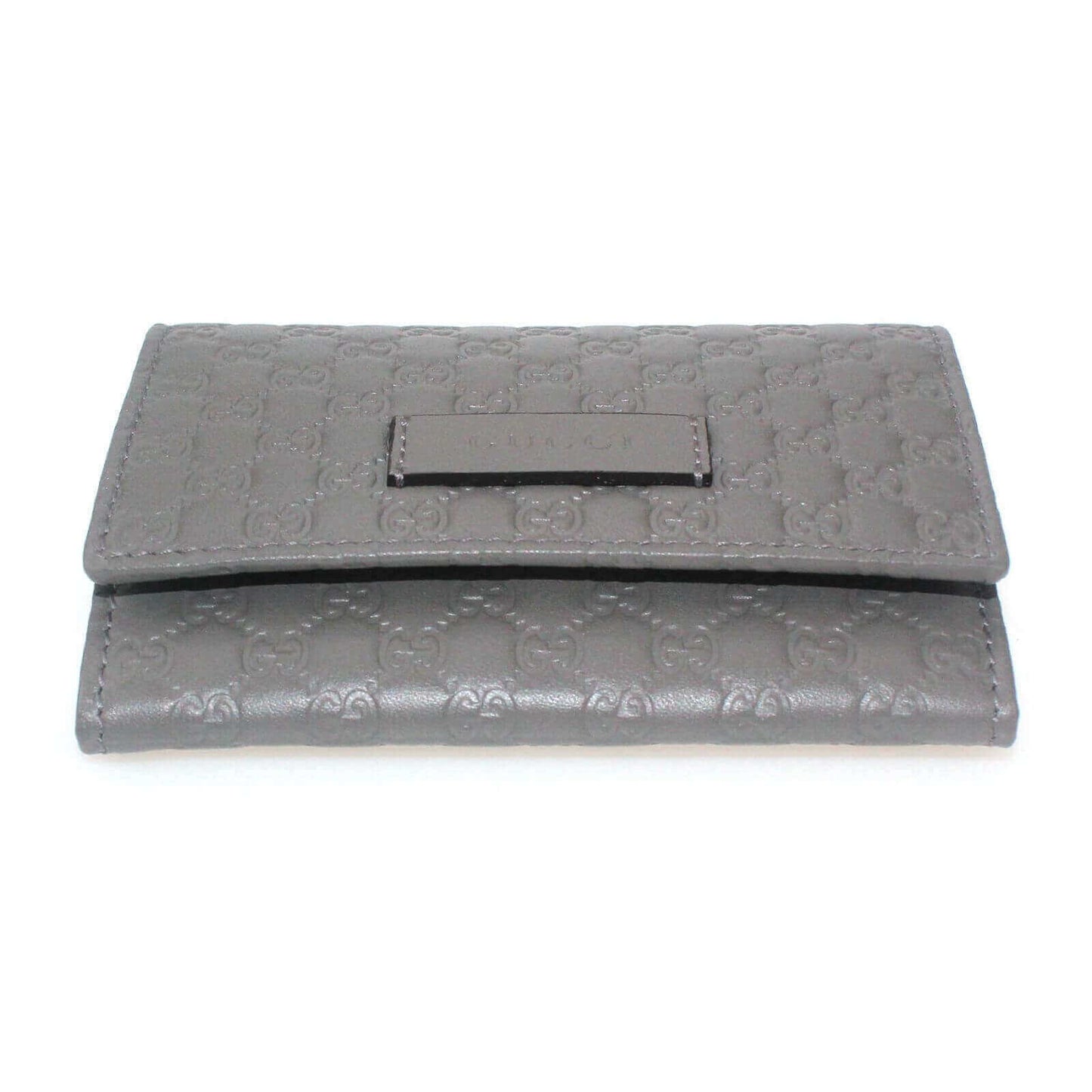 Gucci Microguccissima Leather Card Holder Wallet in Gray