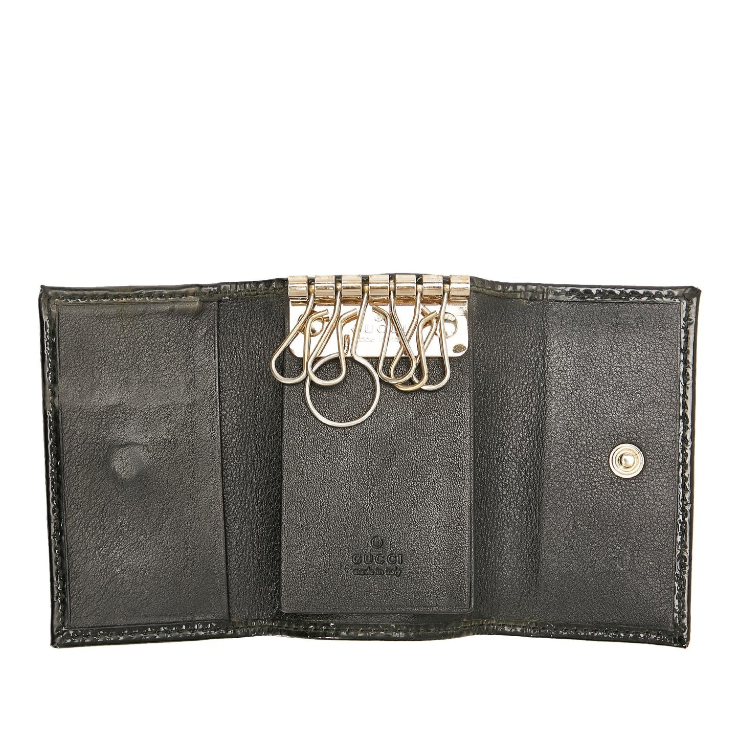 Gucci Microguccissima Nice Patent Leather Key Holder