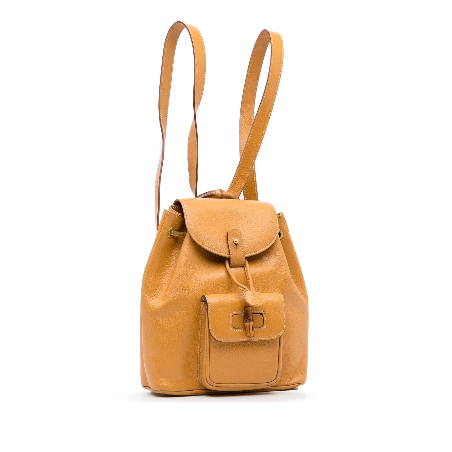 Gucci Mini Bamboo Leather Backpack (SHG-rseFEI)