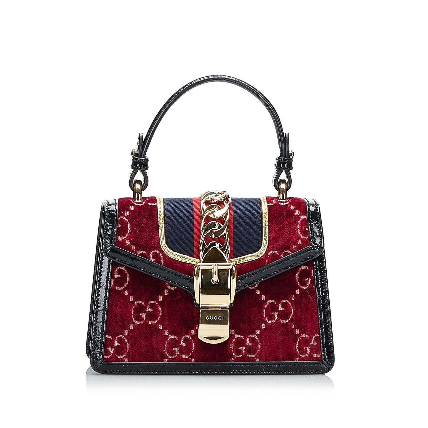 Gucci Mini GG Velvet Sylvie Satchel (SHG-DMuxoM)