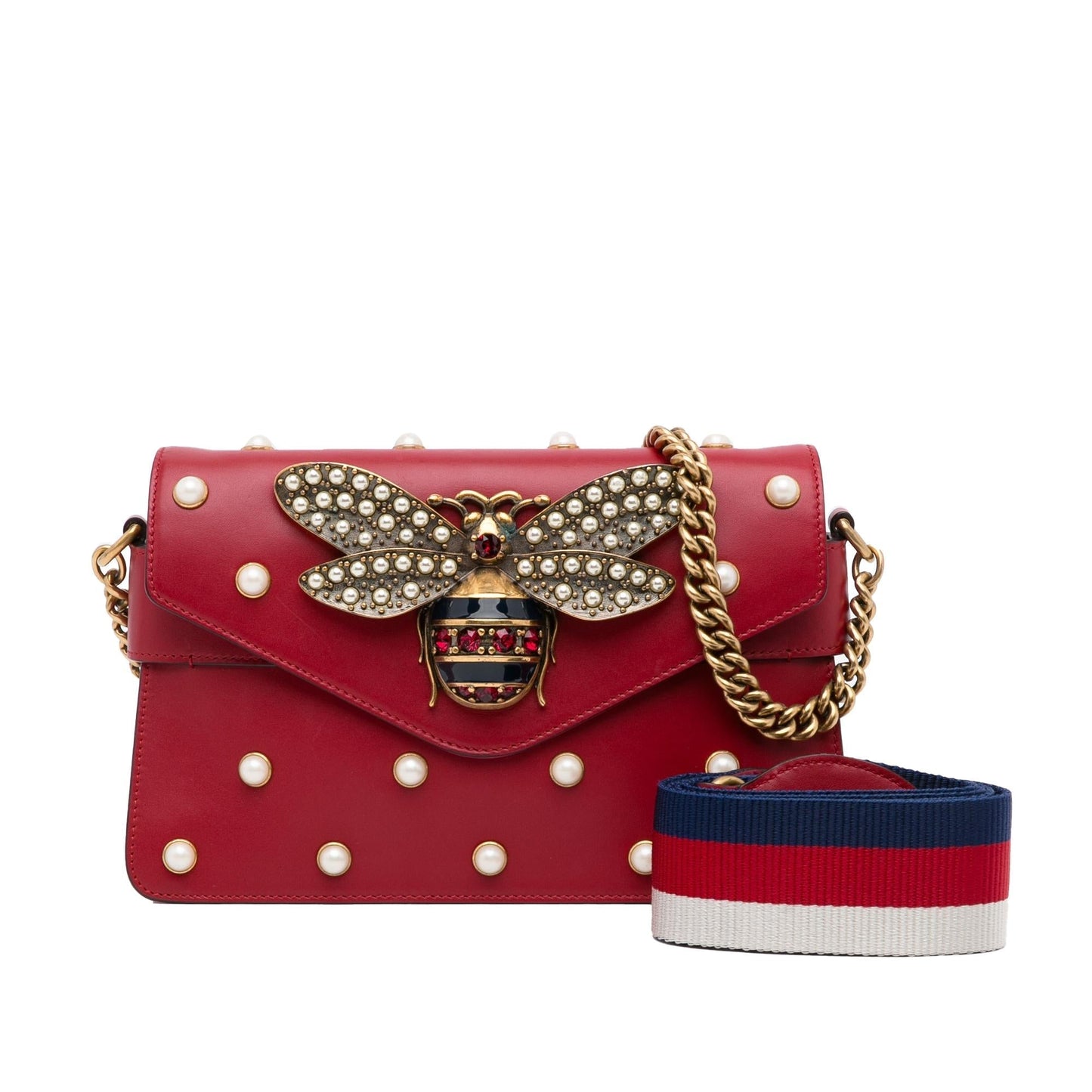 Gucci Mini Queen Margaret Broadway Leather Satchel (SHG-3ul90T)