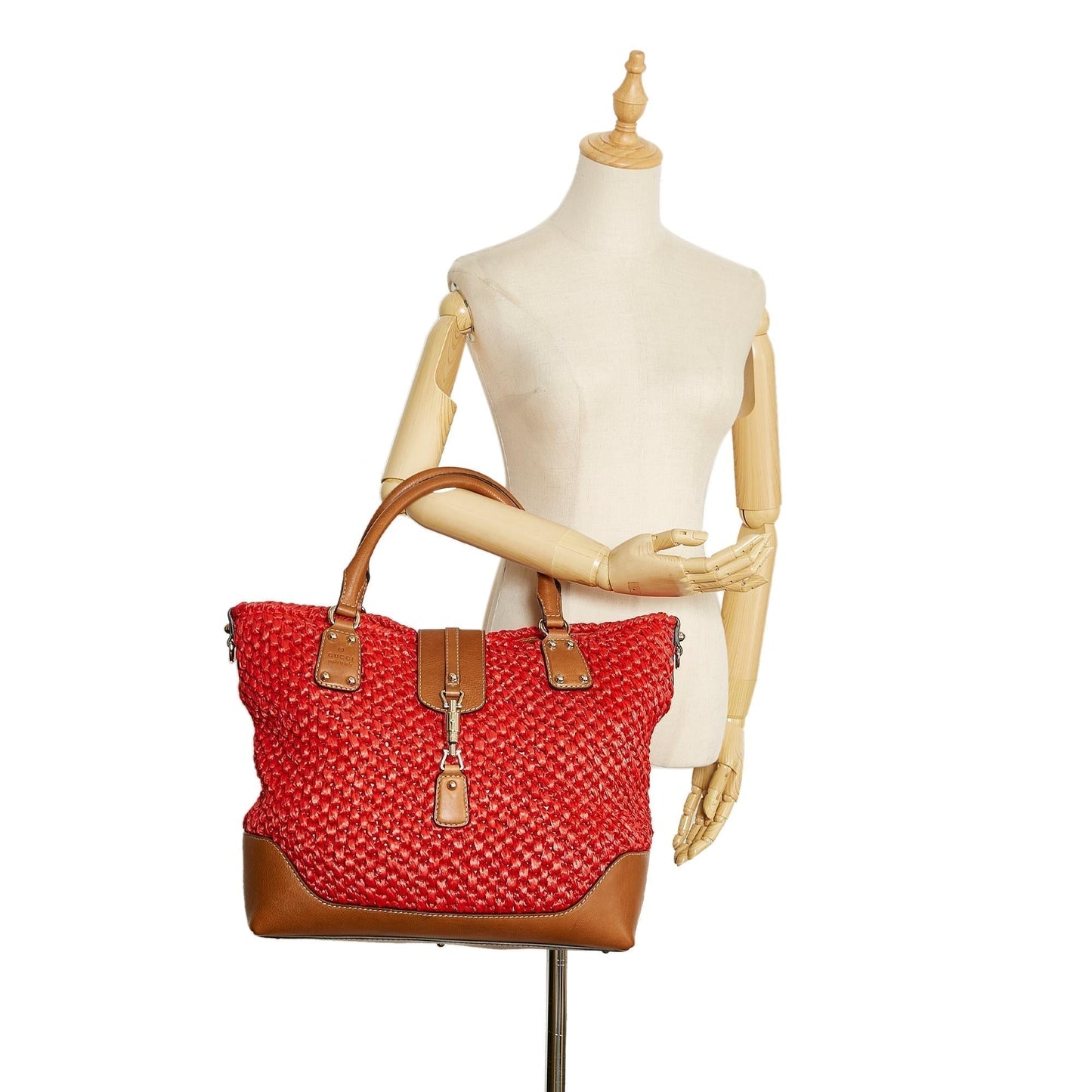 Gucci New Jackie Wicker Tote Bag (SHG-G2qUHn)
