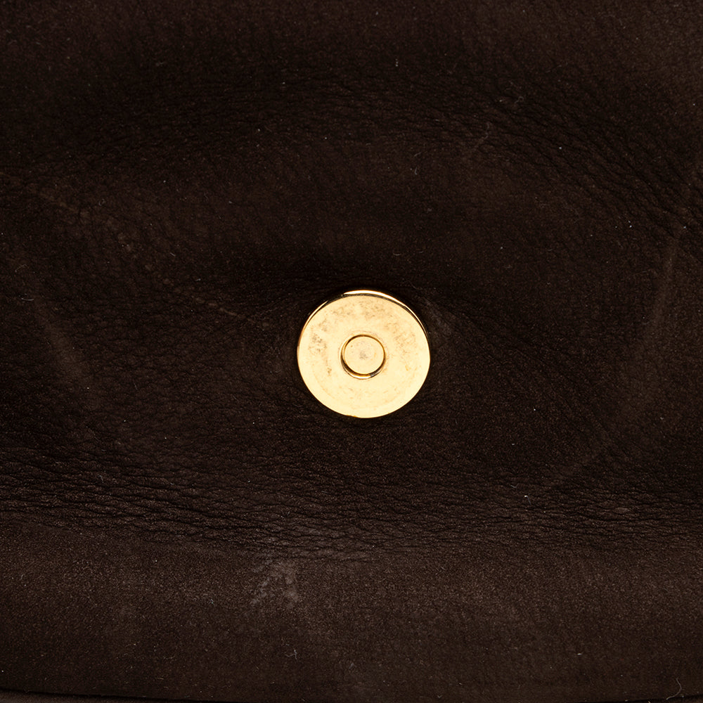 Gucci Nubuck Leather Ribot Flap Small Shoulder Bag