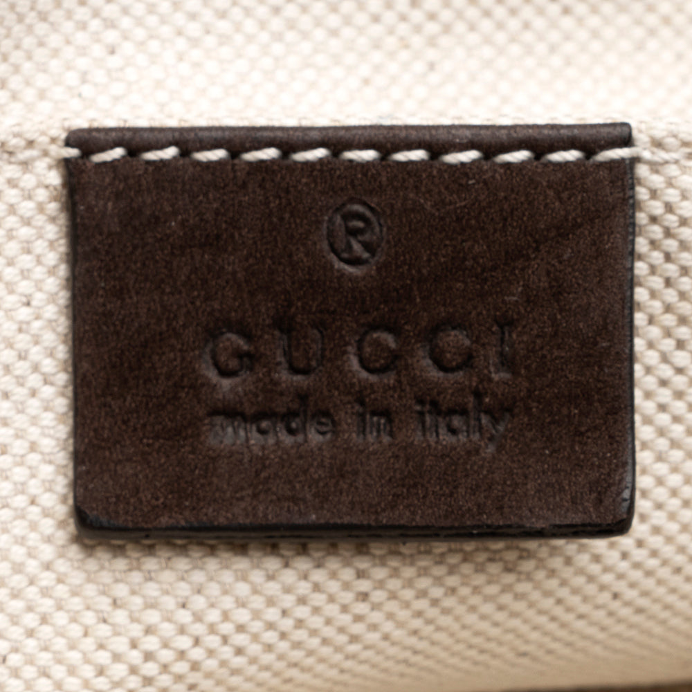 Gucci Nubuck Leather Ribot Flap Small Shoulder Bag