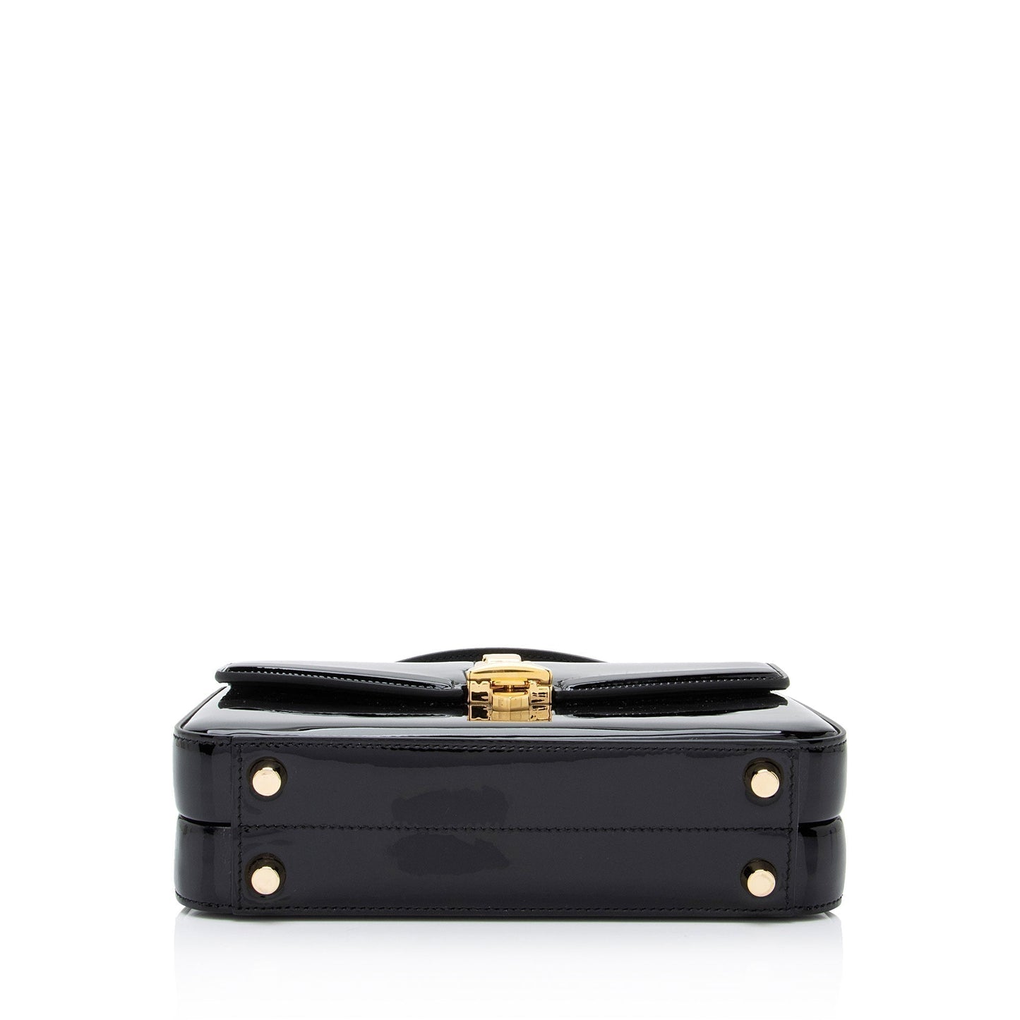 Gucci Patent Leather Sylvie 1969 Top Handle Mini Satchel (SHF-LRHVS4)