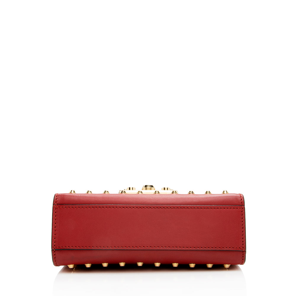 Gucci Pearl Embellished Leather Padlock Small Shoulder Bag - FINAL SALE