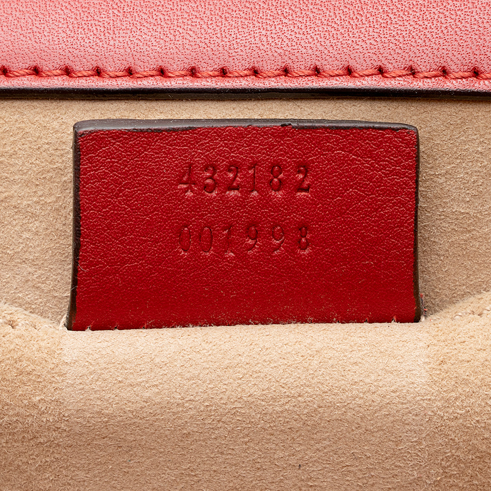 Gucci Pearl Embellished Leather Padlock Small Shoulder Bag - FINAL SALE