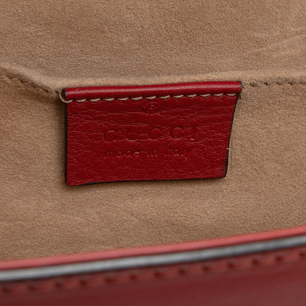 Gucci Pearl Embellished Leather Padlock Small Shoulder Bag - FINAL SALE