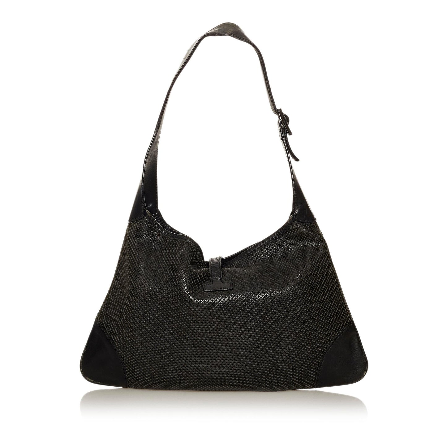 Gucci Perforated Jackie Leather Shoulder Bag