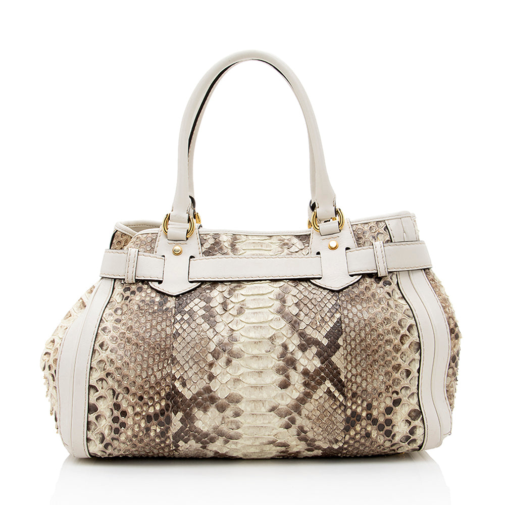Gucci Python GG Running Large Satchel