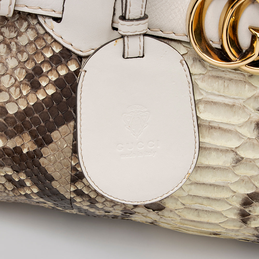 Gucci Python GG Running Large Satchel