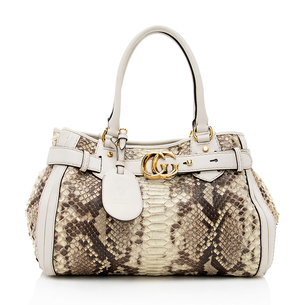 Gucci Python GG Running Large Satchel
