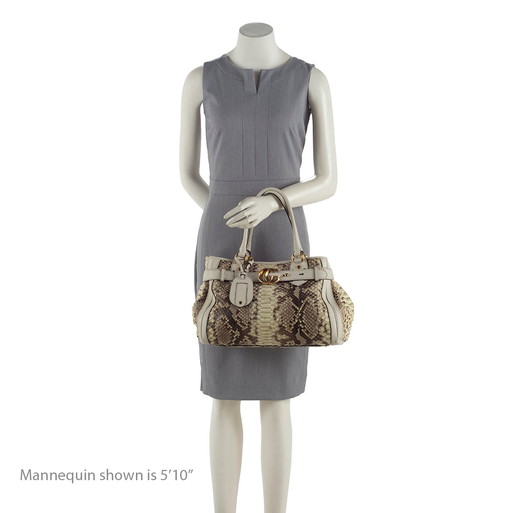 Gucci Python GG Running Large Satchel