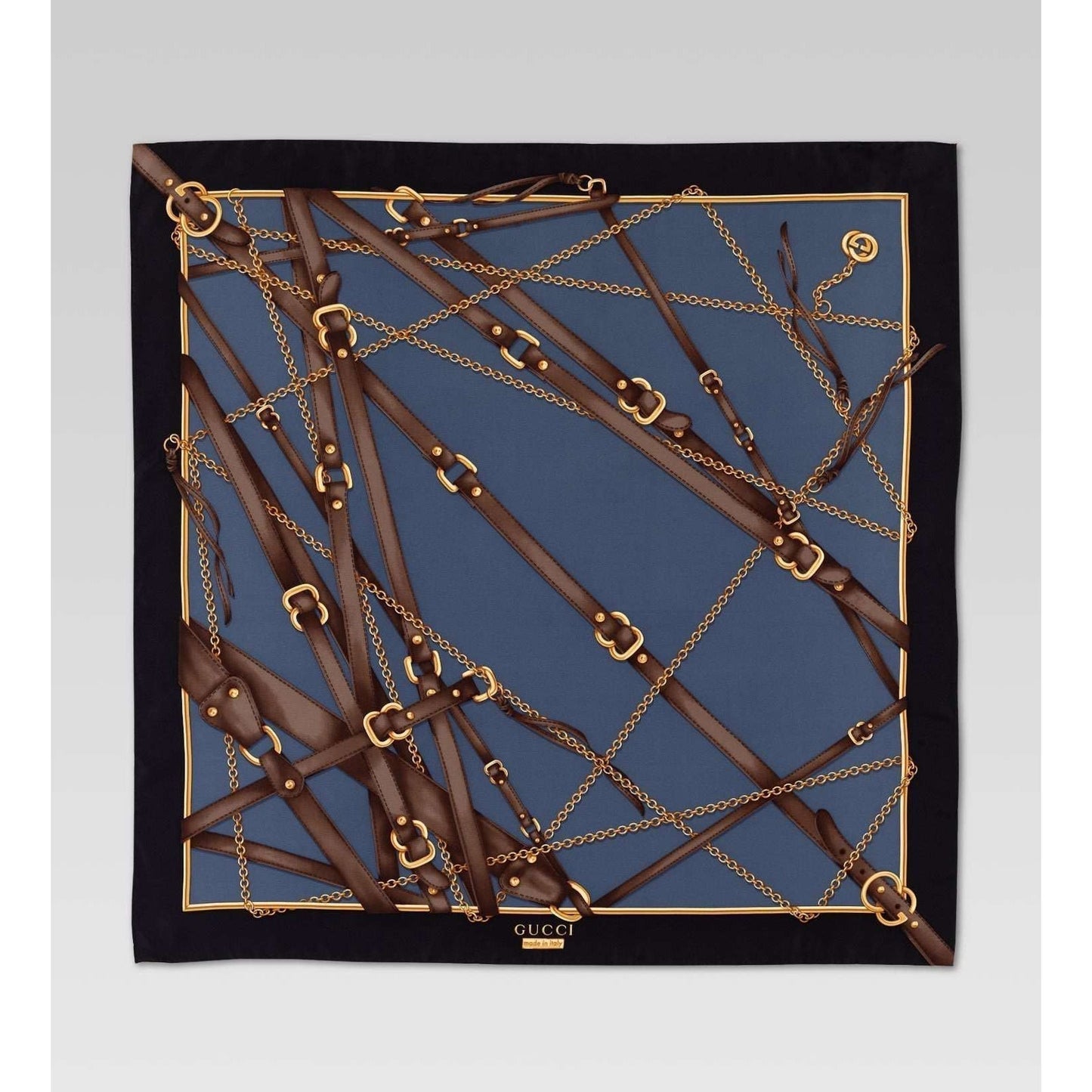 Gucci Shadow Grey Relia Print Foulard (GGSH111)