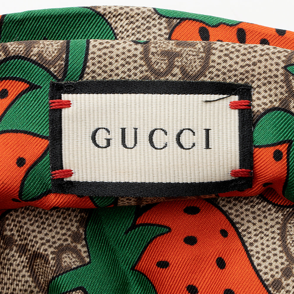 Gucci Silk GG Supreme Strawberry Headband