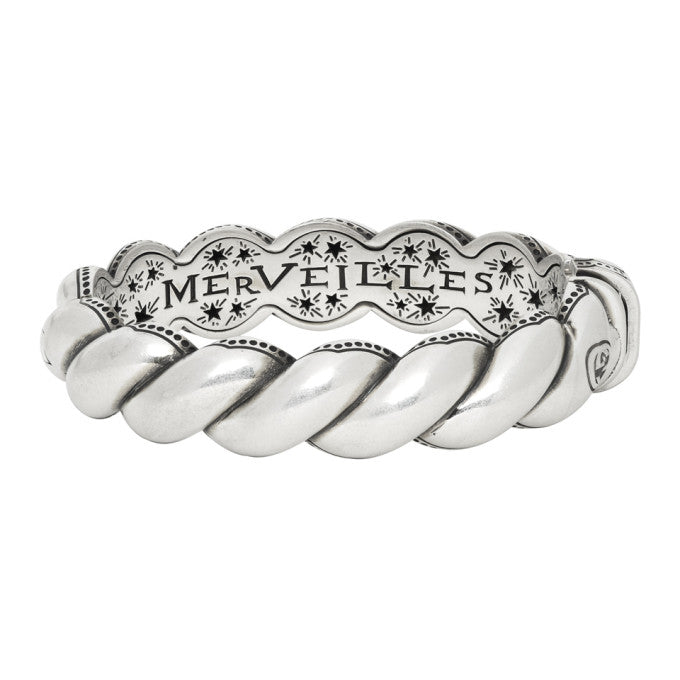 Gucci Metallic Twisted Garden Bracelet in Sterling Silver