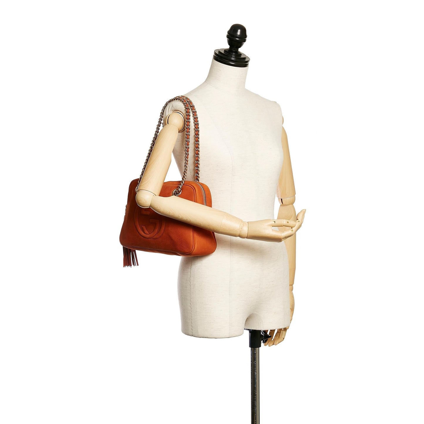 Gucci Soho Chain Nubuck Leather Shoulder Bag