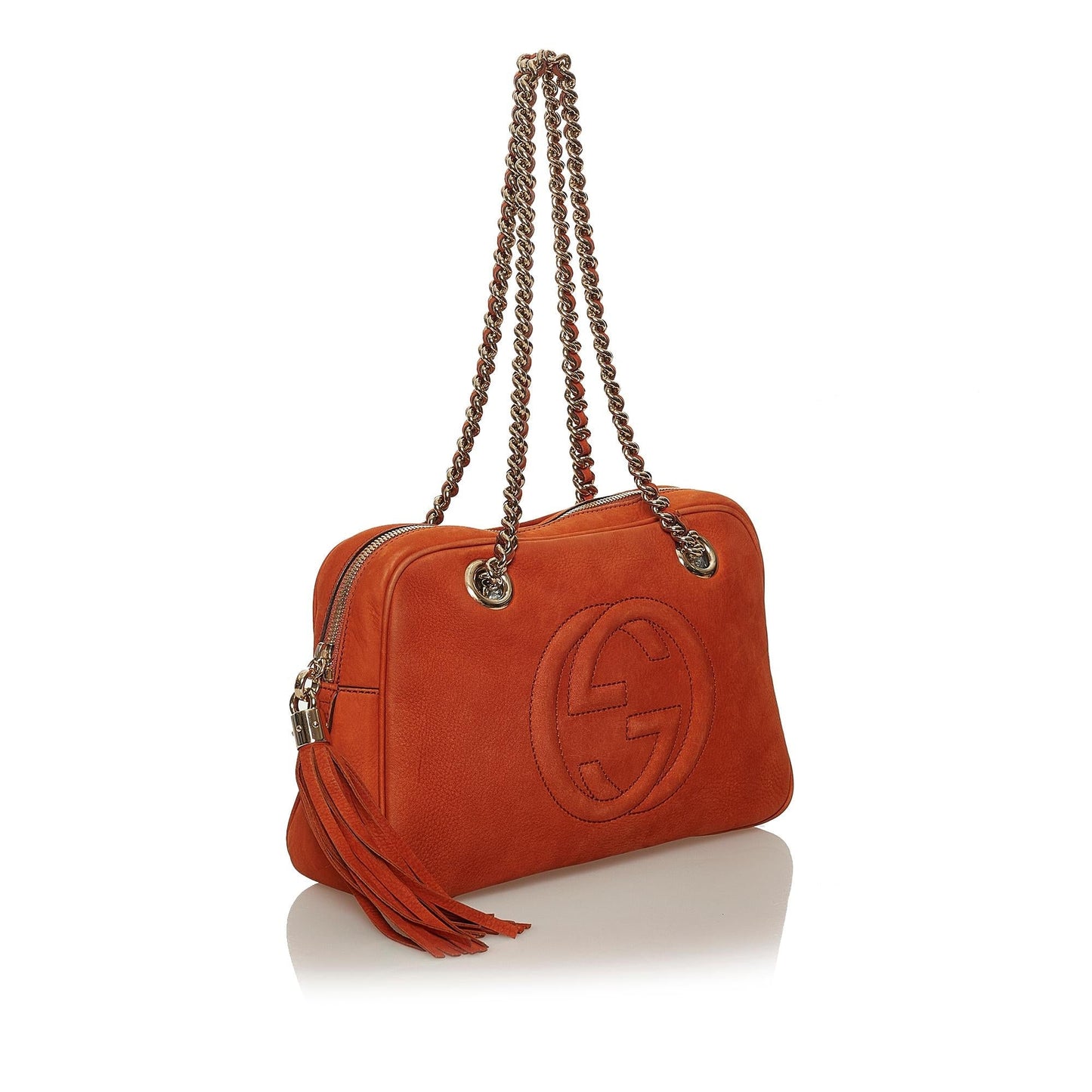 Gucci Soho Chain Nubuck Leather Shoulder Bag